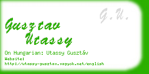 gusztav utassy business card